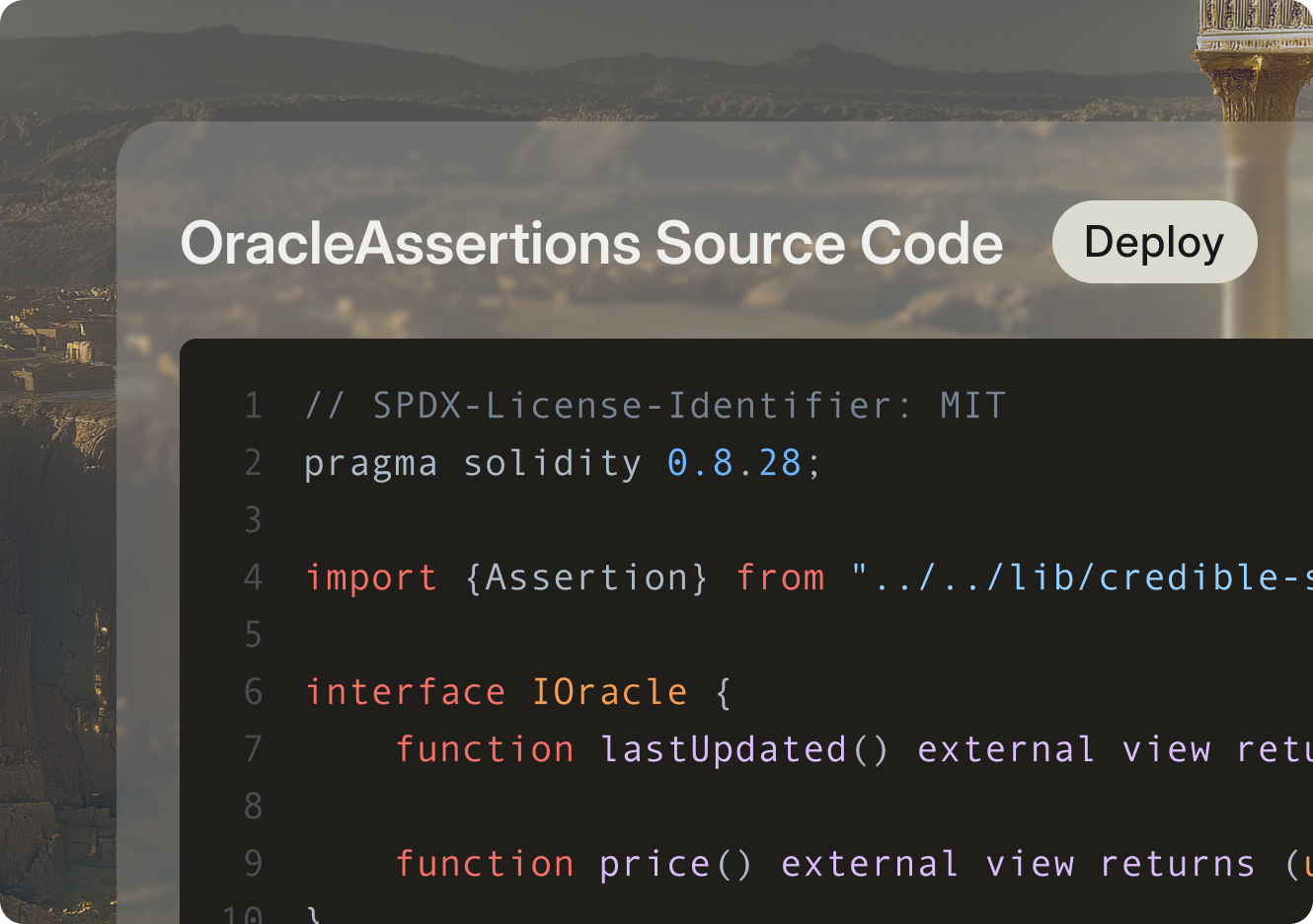 Assertions source code example