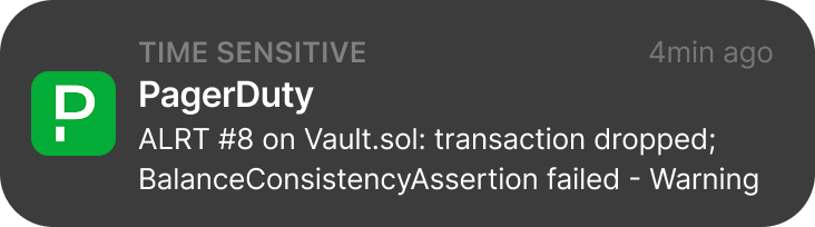 Assertion notification